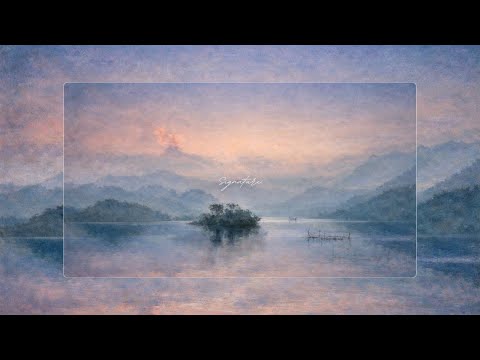 Misty Morning Lake and Mountains in Impressionist Oil Painting Style | 4K TV Art Screensaver