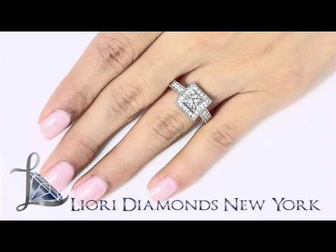 ER-0128 - 1.60 Carat H-SI1 Princess Cut Natural Diamond Engagement Ring 14k Vintage Style