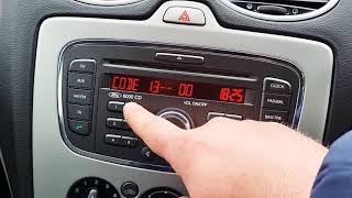 Ford Focus radio code unlock for free