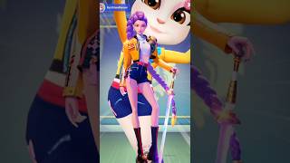 COOL DANCE RUMI 💛💜 | EDIT BY ANGELA #mytalkingangela2 #gaming #kpopdemonhunters #shorts #viral #fyp