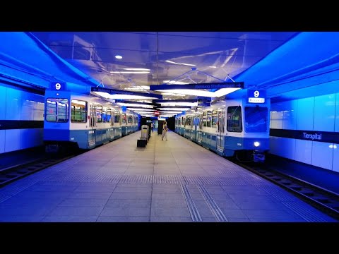 Die überreste der U-Bahn Zürich. Der Tram Tunnel Zwischen Milchbuck und Schwamedingerplatz.
