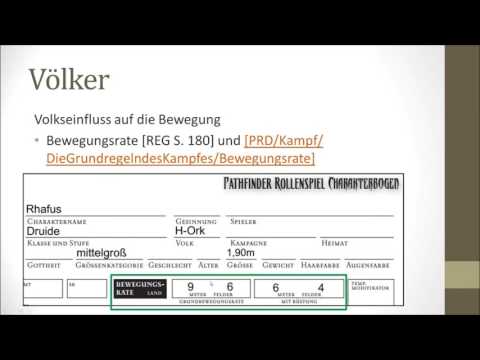 Pathfinder Charakter erstellen - Schritt 2 - Volk - Part I