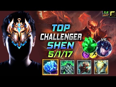 Challenger Shen TOP vs Sejuani - 천상계 장인 탑 쉔 템트리 룬 서리불꽃 착취 - LOL KR 11.9