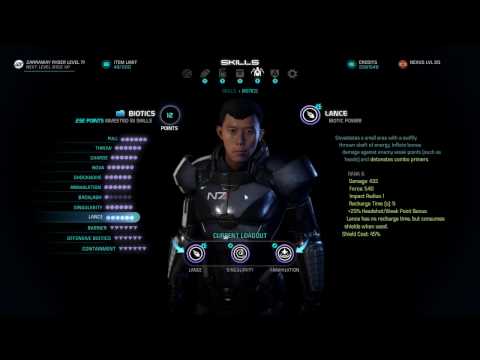 mass effect: andromeda - insanity biotic caster build breakdown (adept/vanguard)