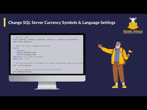 How to Change SQL Server Currency & Language Settings | And Other Helpful Scripts