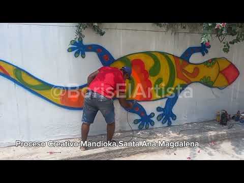 Mural Hostal Mandioka / Santa Ana Magdalena -  [Boris El Artista]