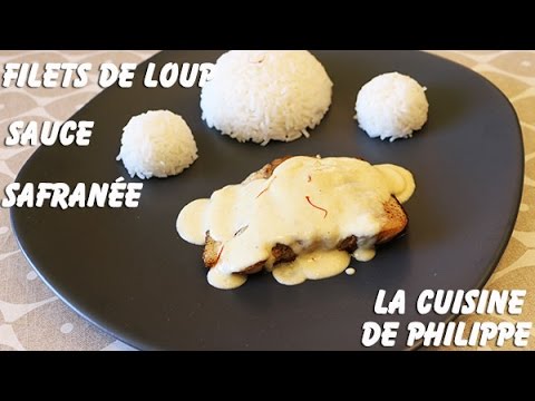Filets de loup sauce safranée