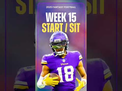 You Should START or SIT These 3 Players in Week 15 of Fantasy Football! #shorts