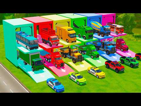 ALL POLICE AND EMERGENCY VEHICLES, TIPPER TRUCK, FIRE ENGINE TRANSPORT TO GARAGE - FS22