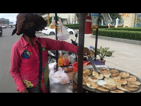 Garlic Chives Cake !!! Cambodian Street Food