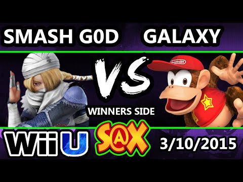 S@X - VGz | Smash GoD (Sheik, Dark Pit) Vs. Galaxy (Diddy Kong) SSB4 Tournament - Smash 4 Wii U