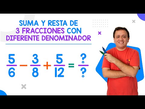 Suma y resta de 3 fracciones con diferente denominador (fracciones heterogéneas)