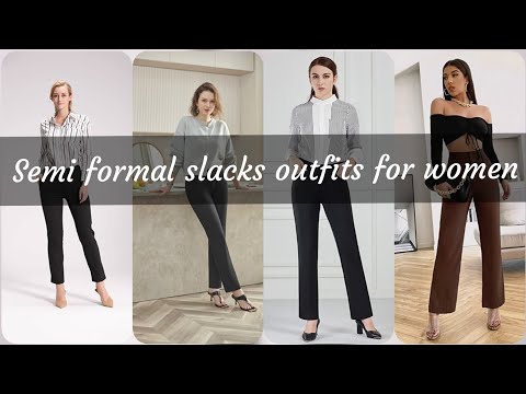 Semi formal slacks outfits for women||slacks outfit ideas||monica fashion google