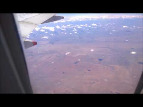 Flying over Australia Red Centre - panorama from a plane window