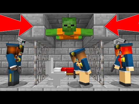 Minecraft Enderman Prison Break - HOW to play ENDERMAN : NOOB ENDERMAN vs ZOMBIE!