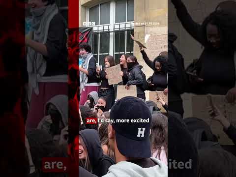 France school protesters tell Macron: 'You've lost Gen Z'. #BBCNews