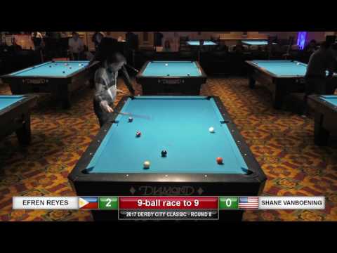 Efren Bata Reyes vs Shane Van Boening ᴴᴰ 2017 | Derby City Classic 9 ball Pool Round 8