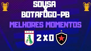Sousa 2x0 Botafogo-PB - Melhores Momentos - Copa do Nordeste - 08 04 2026