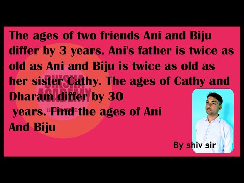 The ages of two friends Ani and Biju differ by 3 years. Ani's father is twice as old as Ani and Biju