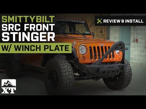 Wrangler Smittybilt SRC Front Stinger w/ Winch Plate - Black (2007-2017 JK) Review & Install