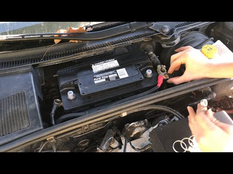 installing a BATTERY on an a4 audi quattro 2006 (TRICKY)