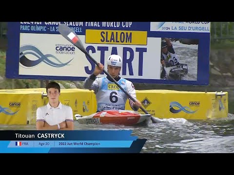 Titouan Castryck, France - Kayak Semi-Final / 2024 ICF Canoe Slalom World Cup La Seu Spain