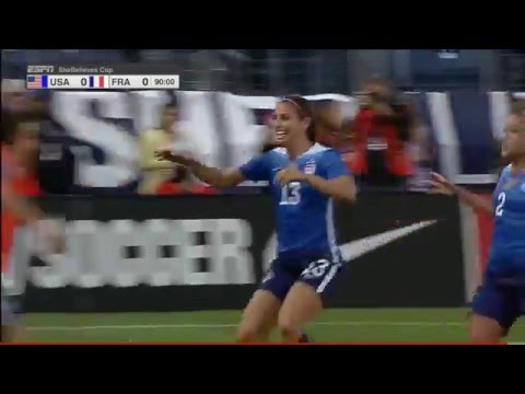 Alex Morgan scores, Mallory Pugh with the assist 3.6.2016