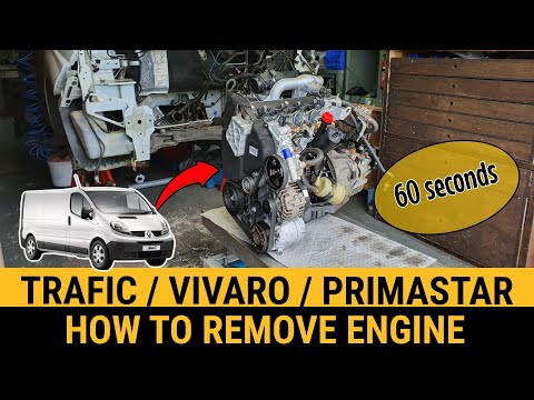 Remove Engine in 1 Min! 🚗 Renault Trafic, Vivaro, Primastar (F9Q) Quick Guide