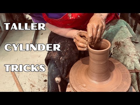 HOW To Throw a TALLER CYLINDER. Two Tricks to Tall!