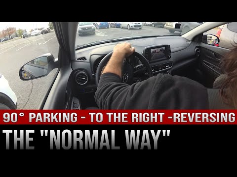 90 degrees parking to the right, reversing – The “Normal Way”.