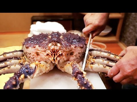 $1500 ALASKAN KING CRAB COURSE Katukanino Hanasaki Sapporo Seafood Japan