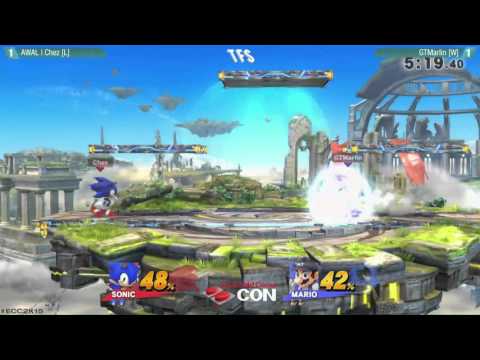 ECC 2015 - AWAL | Chez (Sonic) vs GTMarlin (Mario) - WiiU Grand Finals