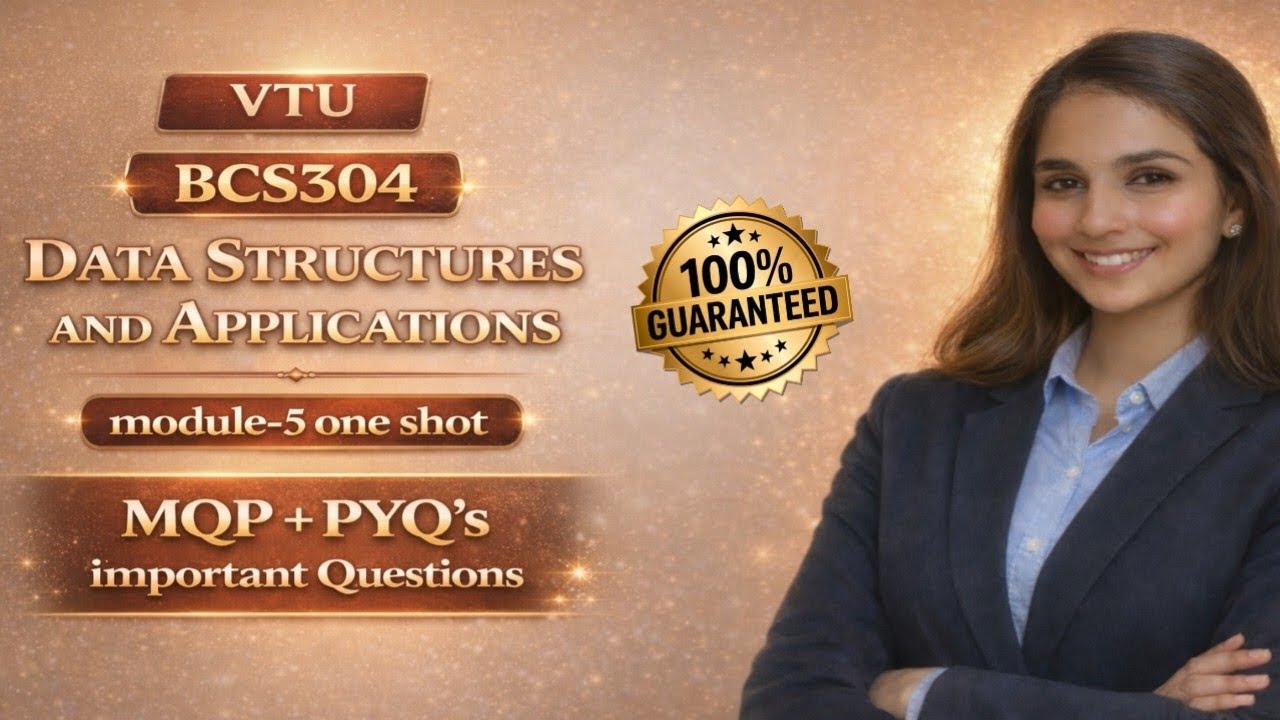 Data structures and Application|Module-5|Dsa|vtu|MQP|pyq|important questions|3rd sem|BCS304|Eduyodha