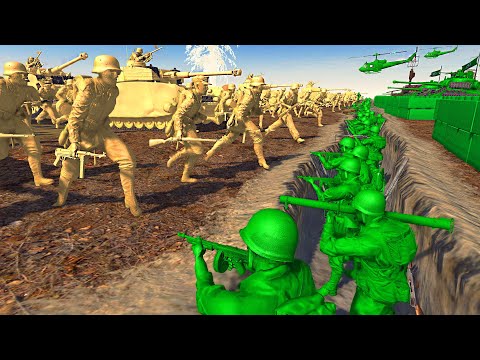 Realistic GREEN ARMY MEN Backyard Military Base! - Men of War: Army Men Mod
