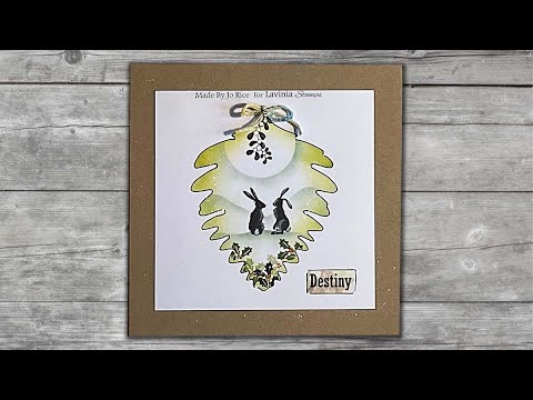 Stamping a scene inside Sticker Stencils by Jo Rice - A Lavinia Stamps Tutorial