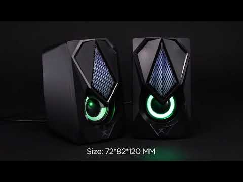 thumbnail video image 2 of Altavoz Rgb De Bocina De Multimedia ADA Para Computadora, 2 of 5