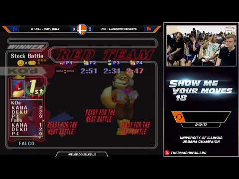 [SMYM 18] K | Cal + Wit | ORLY (B) vs. Rik + Lanceinthepants (R) SSBM Doubles LS