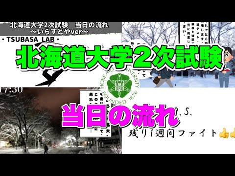 法学課程 【漫画動画】北海道大学2次試験当日の流れ【特に道外受験生へ】