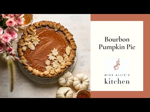 Bourbon Pumpkin Pie with Pecan Buttermilk Crust