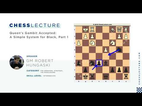 Queen's Gambit Accepted: A Simple System for Black, Part 1 with GM Robert Hungaski