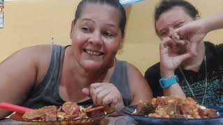 VAMOS ALMOÇAR GENTE FEIJÃO ARROZ CARNE DE SERTÃO CALABRESA E CARNE DE BOI COZIDA NO FEIJÃO 