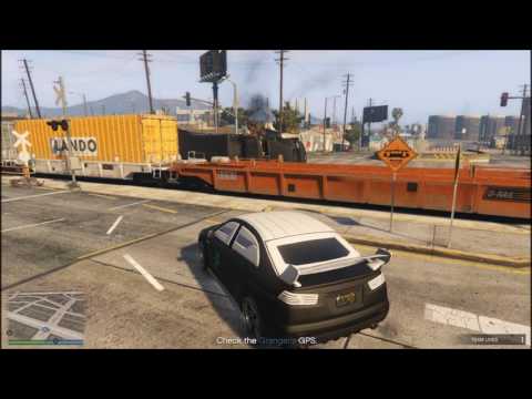 GTA V Truck On Train Tracks