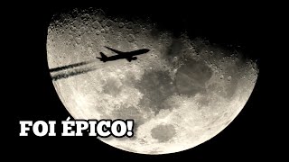 INCRÍVEL! Flagrei um Avião da Emirates passando em frente à LUA 