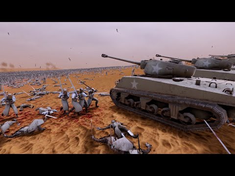 100.000 Heavy Knights VS 200 Tanks - Ultimate Epic Battle Simulator 2