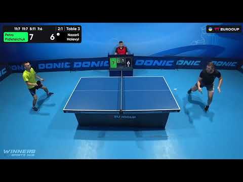 10:45 Petro Pidleteichuk - Nazarii Haievyi 12.09.2023 TT Euro.Cup Ukraine Master. TABLE 3