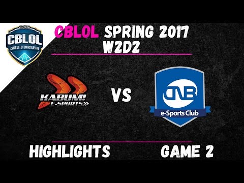 KBM vs CNB Highlights Game 2 CBLOL Spring 2017 W2D2 KaBuM! e-sports vs CNB e-Sports