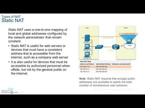CCNA 7 ENSA Enterprise Networks, Security and Automation- Module 6 NAT Configurations part 1