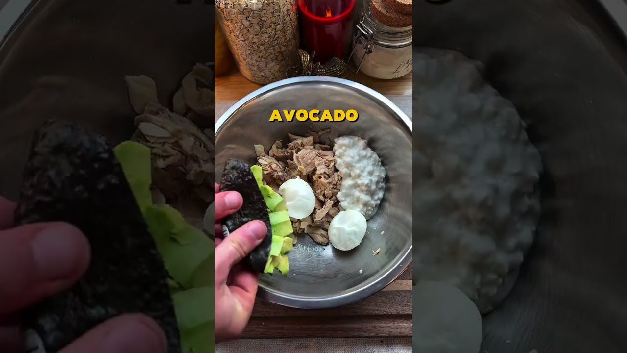 👇High Protein Tuna Salad👇 Ingredients: - [ ] 1 can of tuna - [ ] 2 boiled eggs - [ ] 1/2