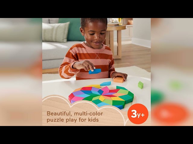 Vídeo relacionado con Fisher-Price Puzzle de flores, Juego de imitación con 38 bloques de madera con certificación FSC que ayuda a desarrollar la motricidad, juguete regalo para niños y niñas +3 años, HXT97