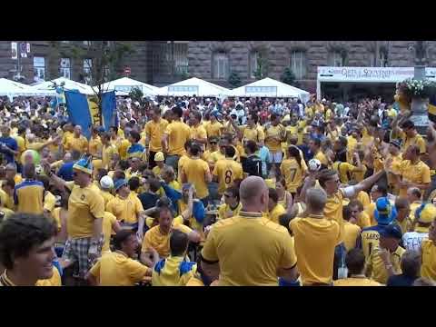 Swedish fans in Kiev before the game vs England, 15th June 2012
